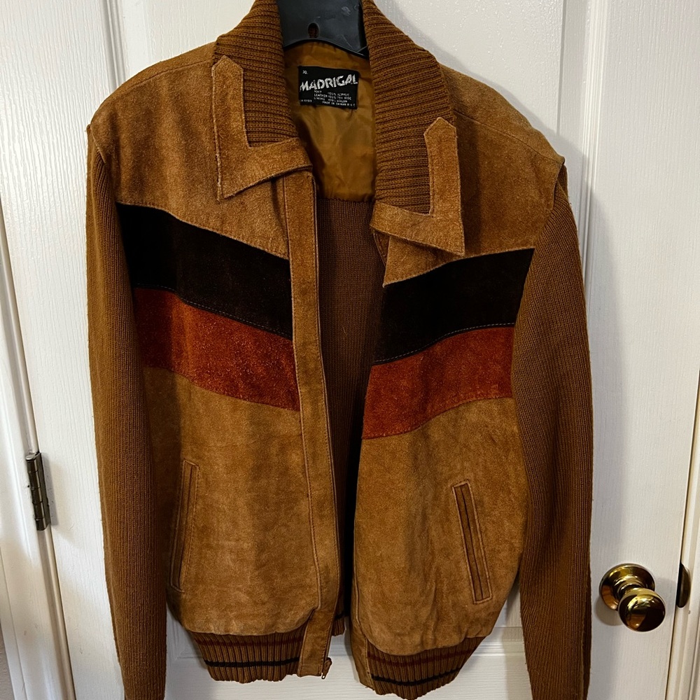 Large mens retro jacket. Warm jacket made by Madrigal